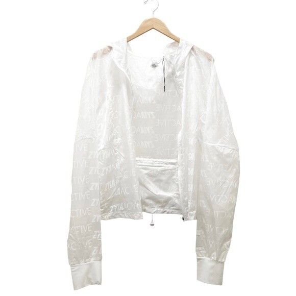 NWT Zyia Active White Sheer Breeze Hooded Jacket Windbreaker Women’s Size XXXL - Picture 5 of 16